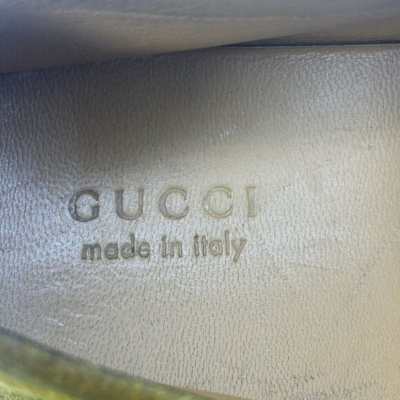 Gucci Yellow Suede Interlocking G Slip On Driving Loafers Size 41.5 - Picture 7 of 8